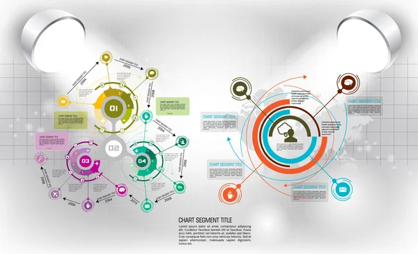 Illustration infographic mall — Stock vektor