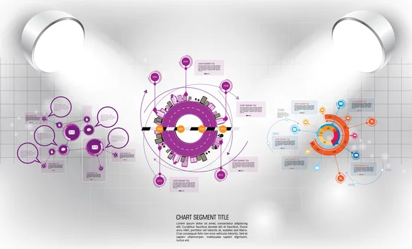 Illustrazione modello infografico — Vettoriale Stock