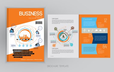 Dergi düzeni illüstrasyon