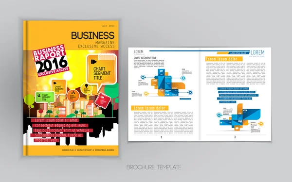 Дизайн бизнес-журнала — стоковый вектор