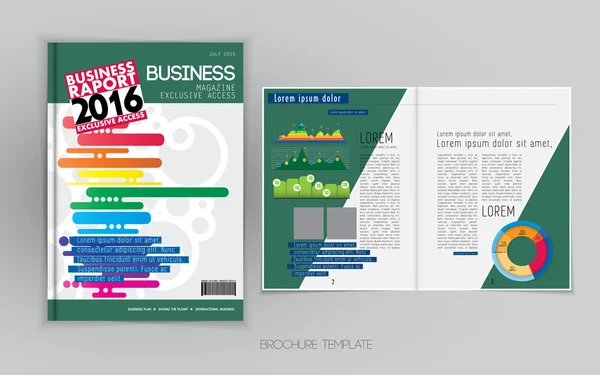 Brochure d'entreprise mise en page — Image vectorielle