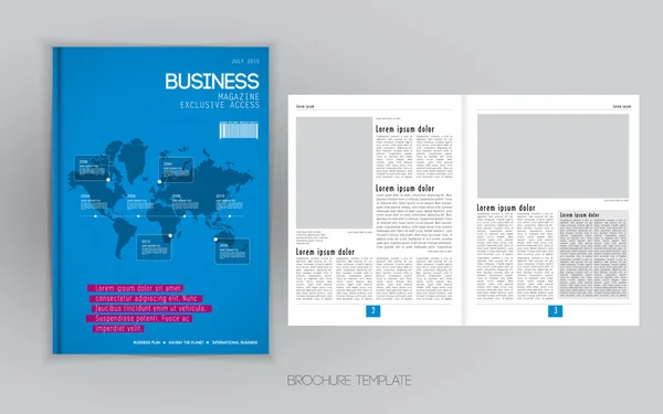 Layout business magazine — Stock Vector