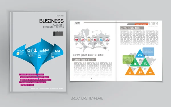 Lay-out business magazine — Stockvector