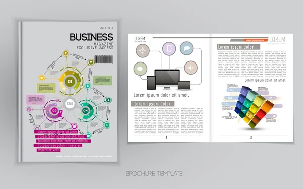 Layout business magazine — Stock Vector