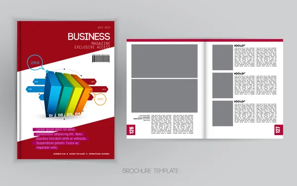 Brochure aziendale illustrazione — Vettoriale Stock