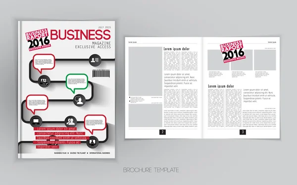 Diseño revista de negocios — Archivo Imágenes Vectoriales