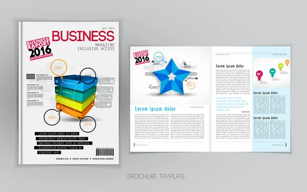 Layout business magazine — Stock vektor