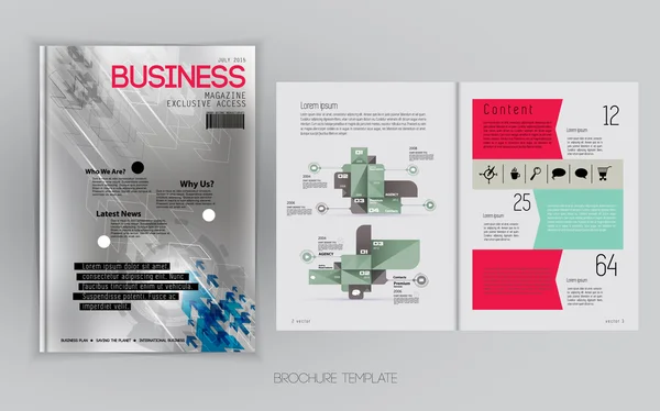 Layout business magazine — Stock Vector