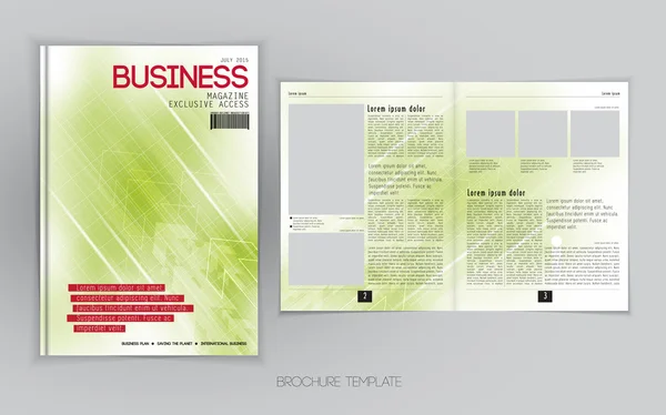 Layout business magazine — Stock vektor