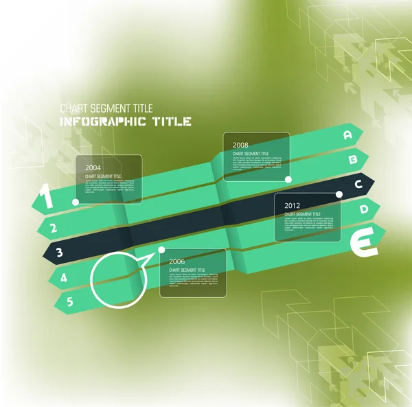 Infográficos de linha do tempo com elementos e ícones —  Vetores de Stock