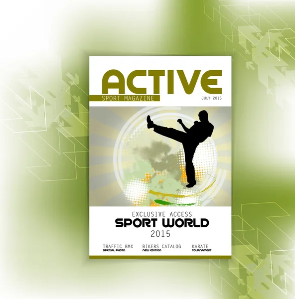 Sport magazine lay-out — Stockvector