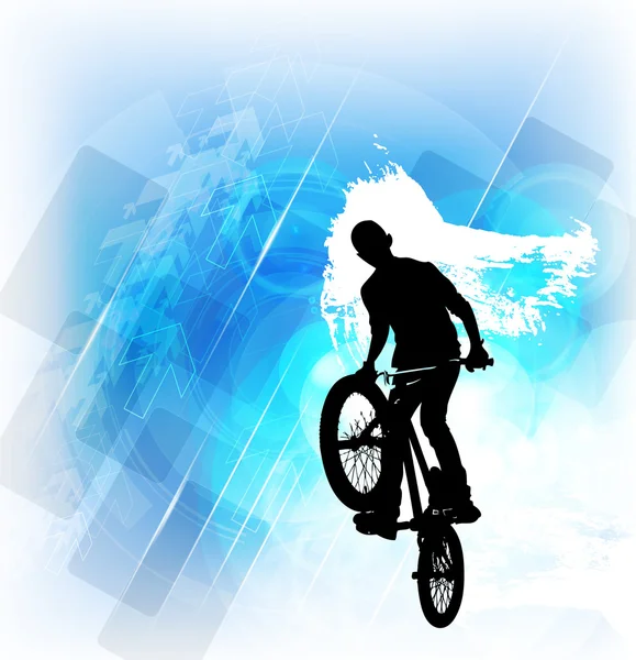 Image of BMX cyclist — Stock Vector