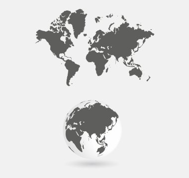 Dünya harita illüstrasyon arka plan