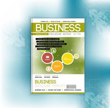 Broşür ya da dergi kapak şablonu