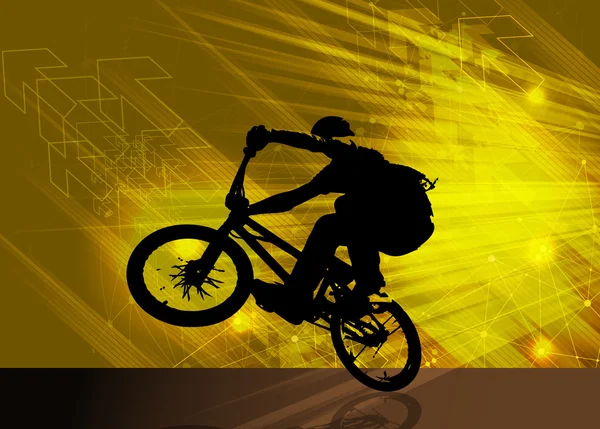 BMX cyklist sport illustration — Stock vektor