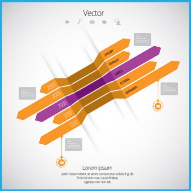 resimde Infographic şablonu 