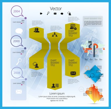 resimde Infographic şablonu 