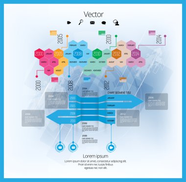 resimde Infographic şablonu 
