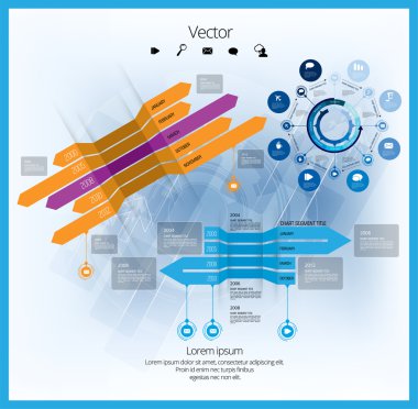 resimde Infographic şablonu 