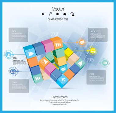 resimde Infographic şablonu 