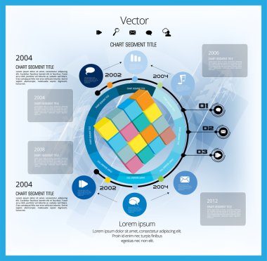 resimde Infographic şablonu 
