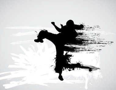 Karate savaşçı illüstrasyon 