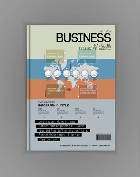 Обложка журнала Business — стоковый вектор