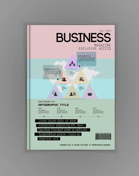 Copertina Business Magazine — Vettoriale Stock