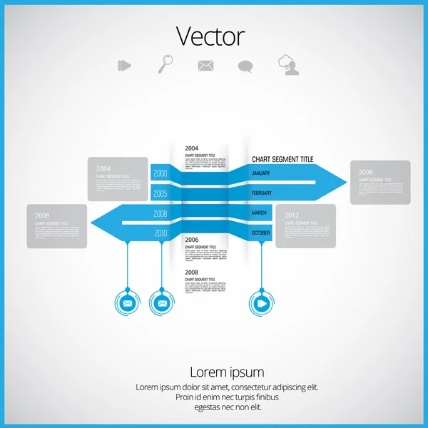 Illustration Infografik Vorlage — Stockvektor