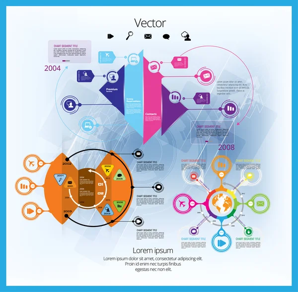 Ilustracja infographic szablon — Wektor stockowy