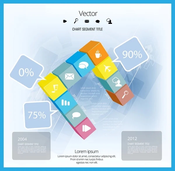 Illustration infographic template — Stock Vector