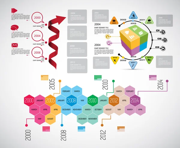 Modelo de infográfico de ilustração —  Vetores de Stock