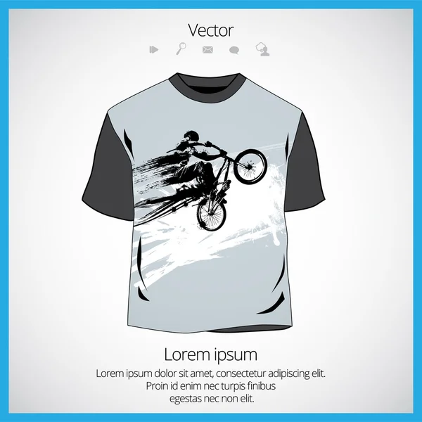 T-shirt modelo ilustração — Vetor de Stock