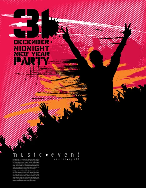 Concert party illustration — Stock Vector