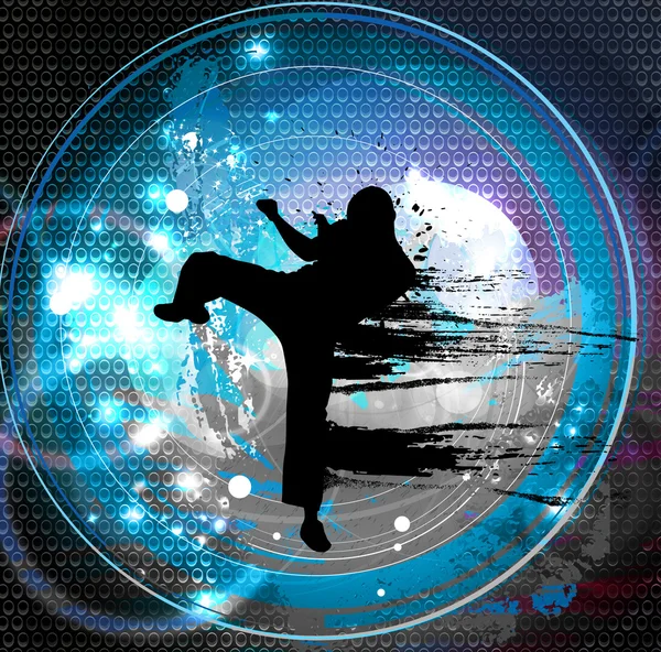 Karate eğitim illüstrasyon