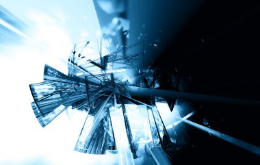 3D fütüristik arka plan 