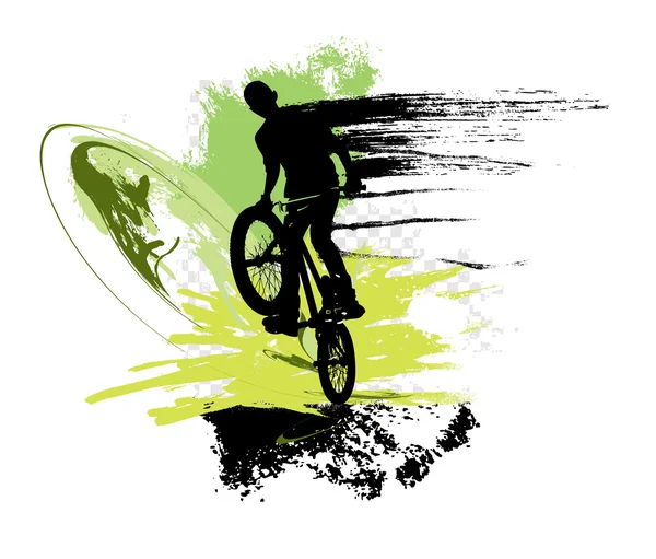 BMX biker sport illustration — Stock Photo, Image