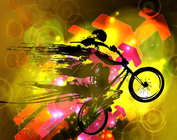 BMX cyklista ilustrace — Stock fotografie