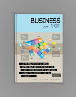 Broşür ya da dergi kapak şablonu