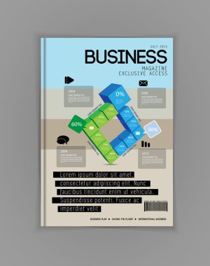 Broşür ya da dergi kapak şablonu