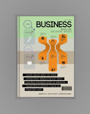 Broşür ya da dergi kapak şablonu