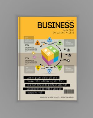 Broşür ya da dergi kapak şablonu