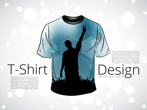 T-shirt design template — Stock Vector