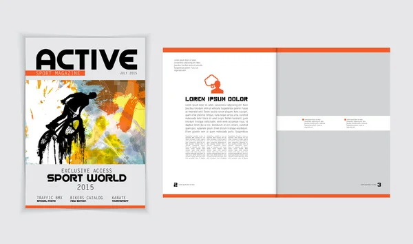 Illustrazione rivista Layout — Vettoriale Stock