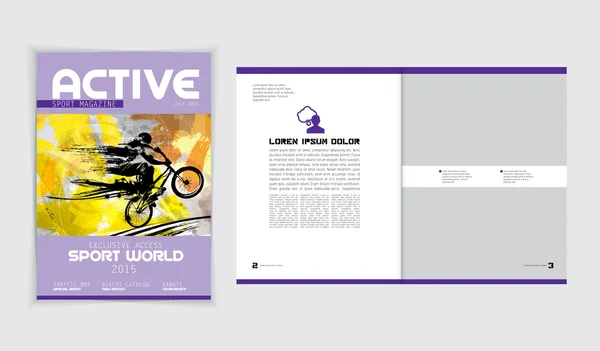 Illustrazione rivista Layout — Vettoriale Stock