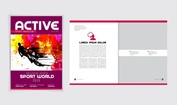 Illustrazione rivista Layout — Vettoriale Stock