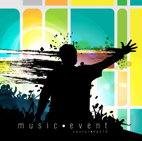 Party muziek evenement illustratie — Stockvector