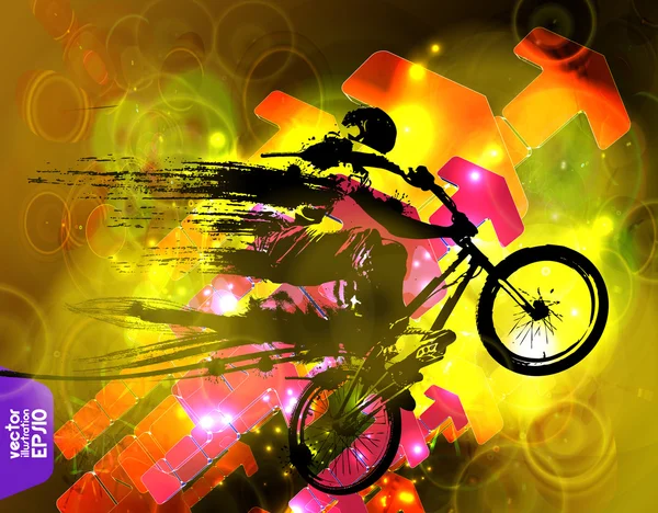 BMX motorcu illüstrasyon