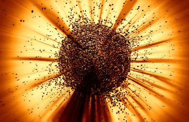 3D altın fütüristik arka plan 