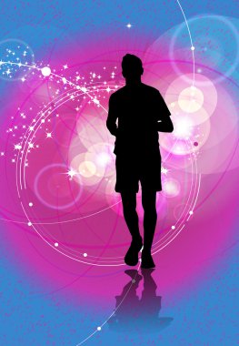 Spor Çalıştırıcısı illüstrasyon  